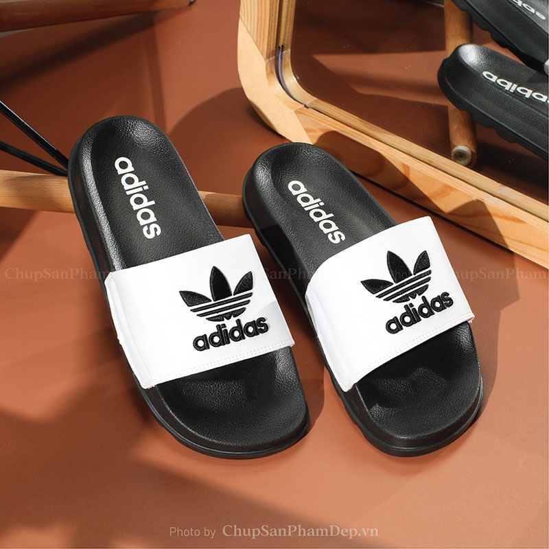 Dép Quai Úp Logo Adidas Thêu Sắc Nét