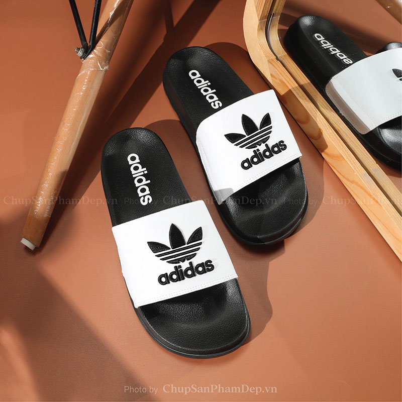 Dép Quai Úp Logo Adidas Thêu Sắc Nét