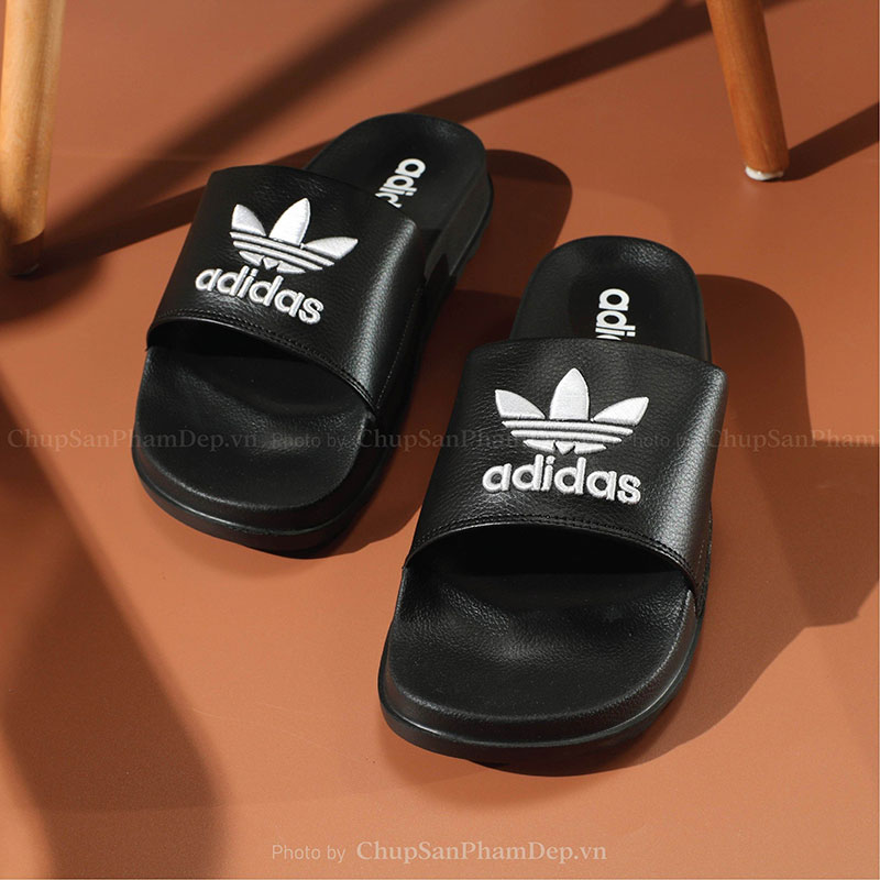 Dép Quai Úp Logo Adidas Thêu Sắc Nét