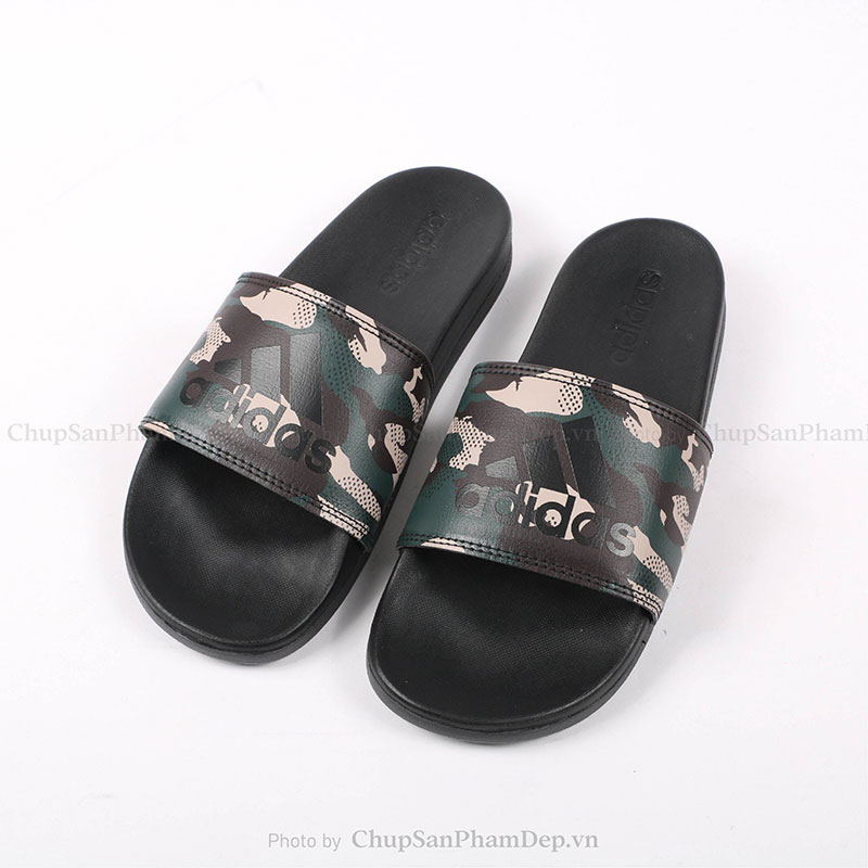 Dép Plus Quai Úp Adidas Camo Đen Thanh Lịch