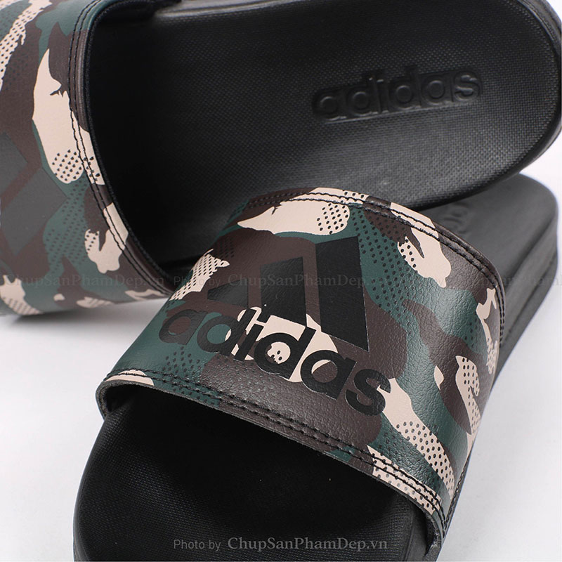 Dép Plus Quai Úp Adidas Camo Đen Thanh Lịch