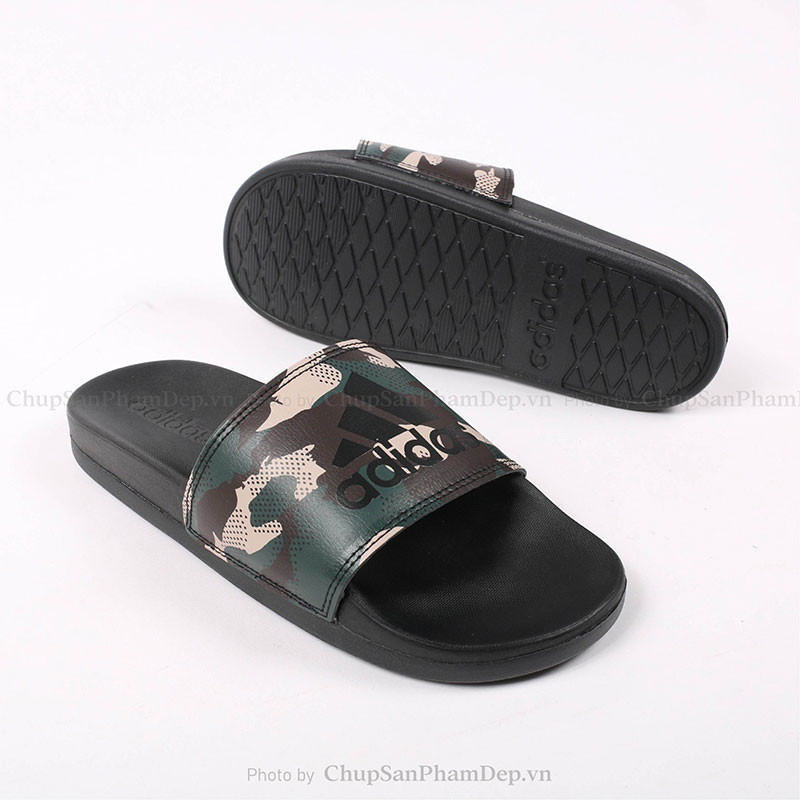 Dép Plus Quai Úp Adidas Camo Đen Thanh Lịch