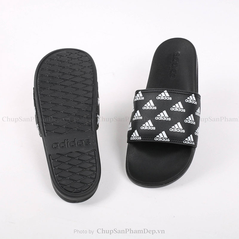 Dép Plus Quai Úp Chữ Adidas Trắng Cao Cấp