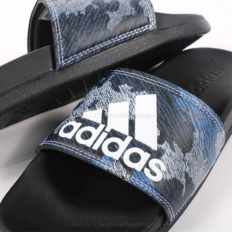 Dép Plus Quai Úp Adidas Phối Camo Xanh Trẻ Trung