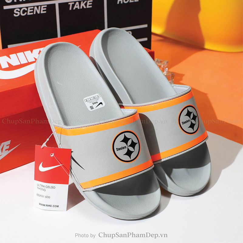 Dép Quai Úp Nike Steeler Viền Màu