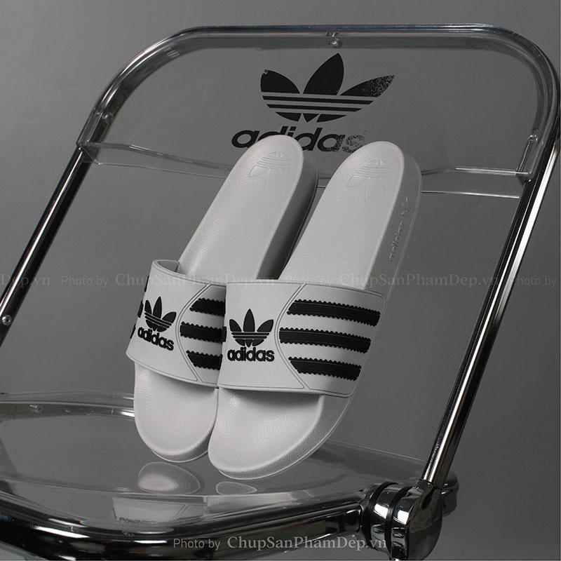 Dép Quai Úp PVC Adidas 3 Lá Sọc Màu Thể Thao