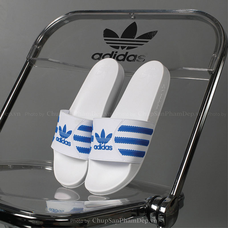 Dép Quai Úp PVC Adidas 3 Lá Sọc Màu Thể Thao