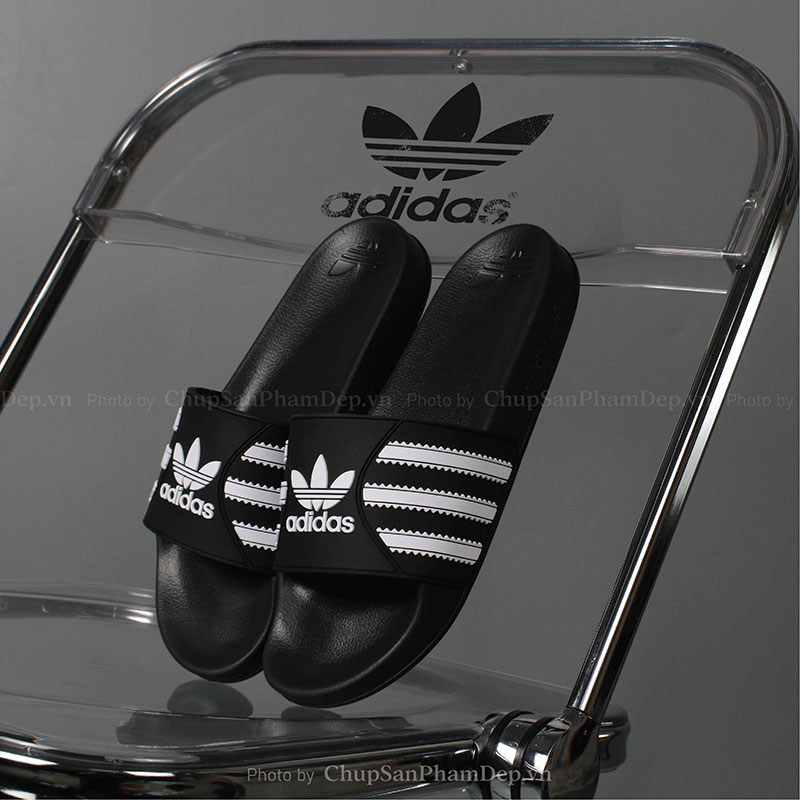 Dép Quai Úp PVC Adidas 3 Lá Sọc Màu Thể Thao