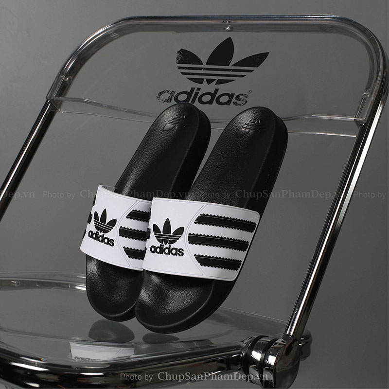 Dép Quai Úp PVC Adidas 3 Lá Sọc Màu Thể Thao