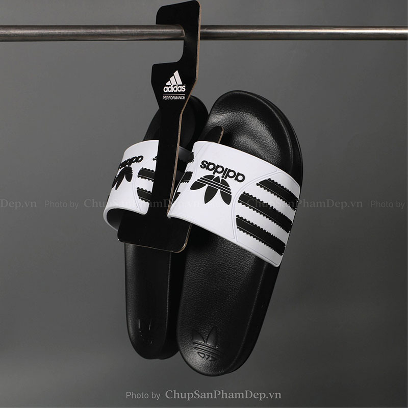 Dép Quai Úp PVC Adidas 3 Lá Sọc Màu Thể Thao