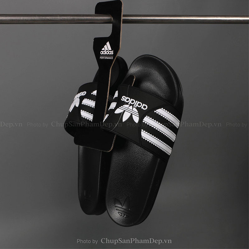 Dép Quai Úp PVC Adidas 3 Lá Sọc Màu Thể Thao