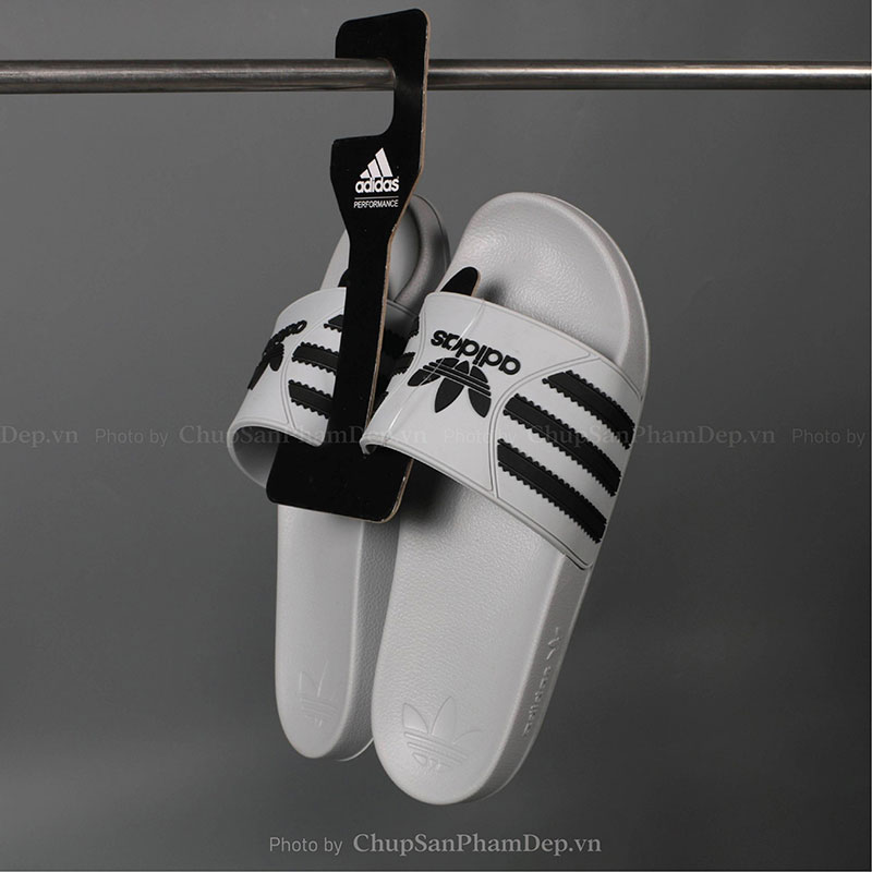 Dép Quai Úp PVC Adidas 3 Lá Sọc Màu Thể Thao