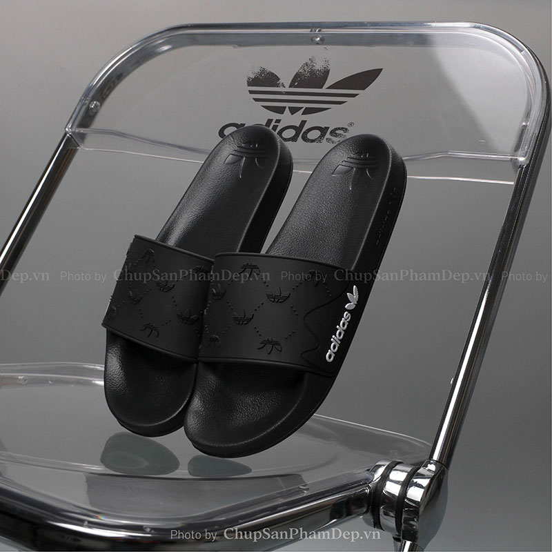 Dép Quai Úp PVC Adidas Đan Xen 3 Lá Tinh Tế