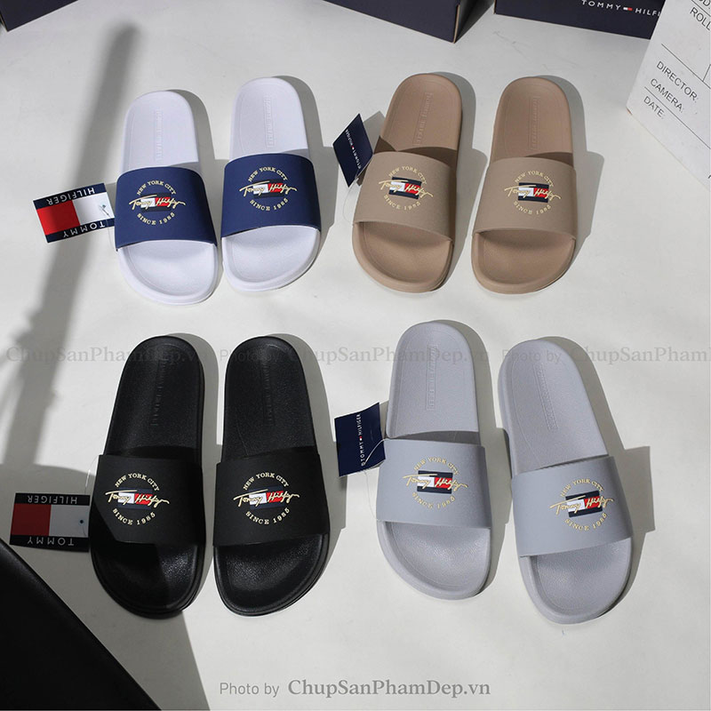 Dép Quai Úp PVC Tommy Logo Tròn Sang Trọng