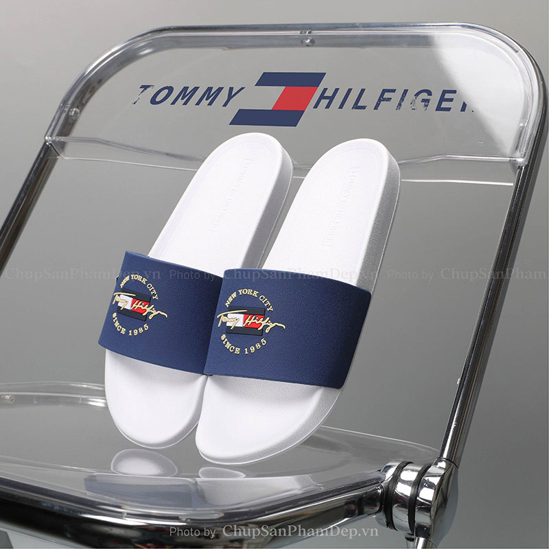 Dép Quai Úp PVC Tommy Logo Tròn Sang Trọng