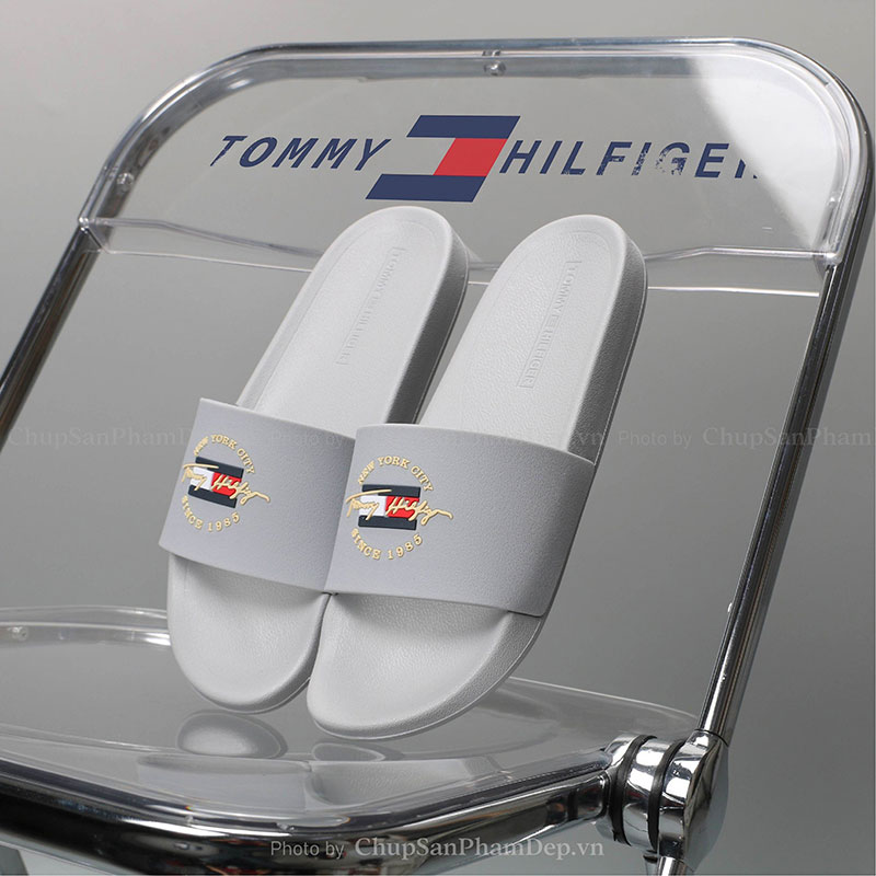 Dép Quai Úp PVC Tommy Logo Tròn Sang Trọng