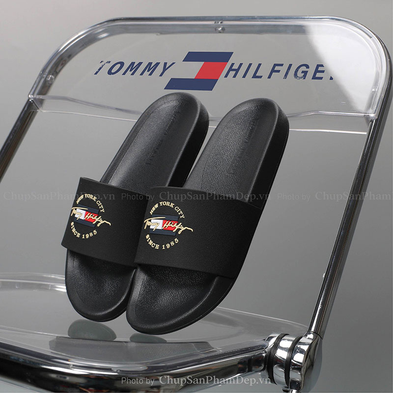 Dép Quai Úp PVC Tommy Logo Tròn Sang Trọng