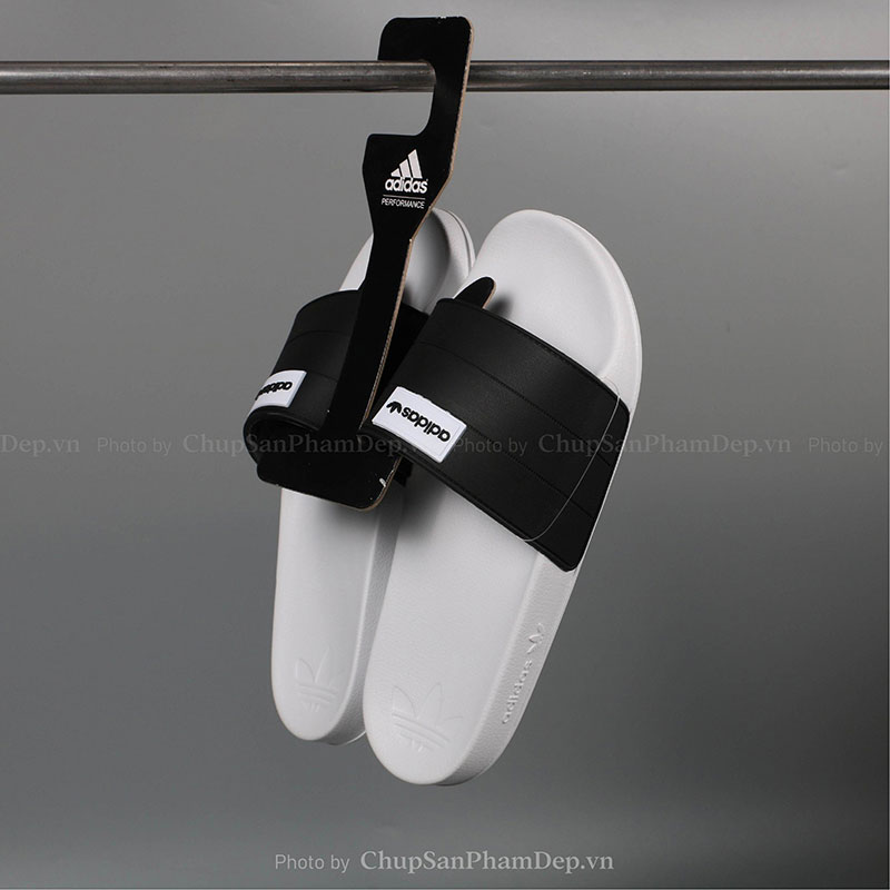 Dép Quai Úp PVC Logo Tem Adidas Đơn Giản