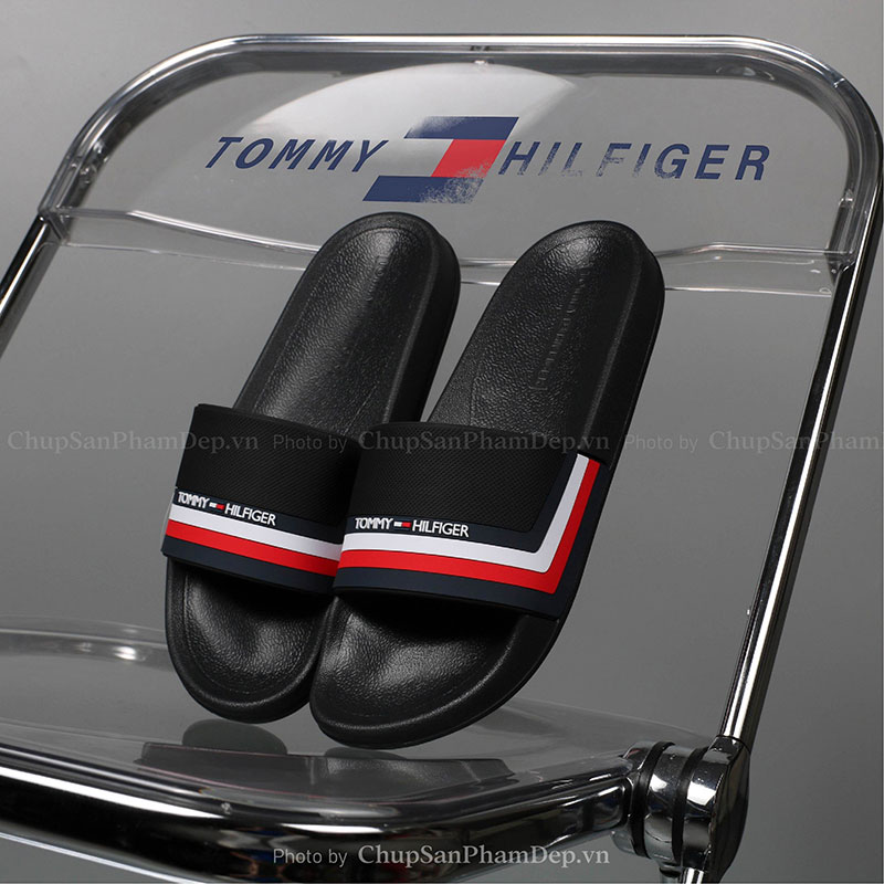 Dép Quai Úp PVC Tommy Viền Trắng Đỏ Tinh Tế